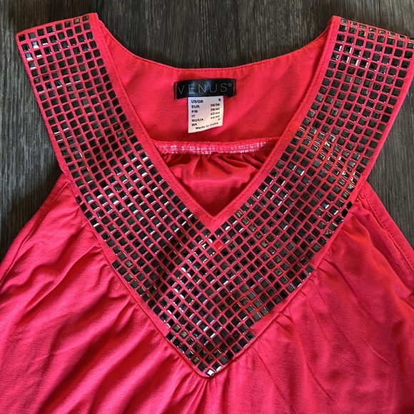 VENUS NWOT Swim Cover-up Halter Sunset Pink - Picture 2 of 6